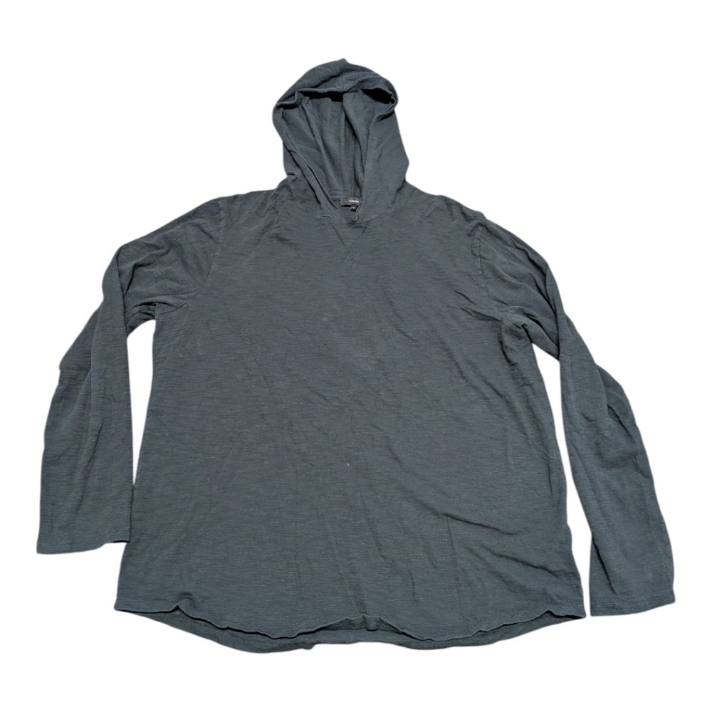 Vince Men's Green Hooded Cotton Pullover Sweatshirt XXL
